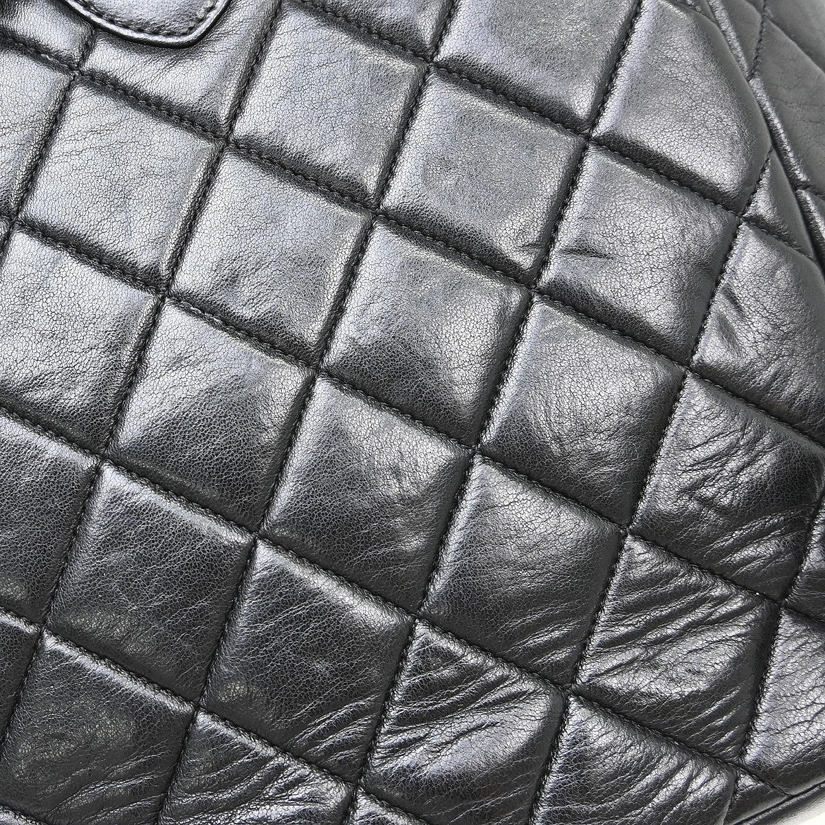Chanel Duma Drawstring Backpack Quilted Leather Black Leather Backpack Bag (Authentic Pre-Loved)