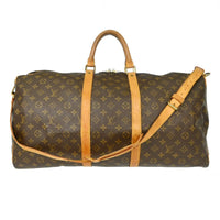 Louis Vuitton Keepall Bandouliere Bag Monogram Canvas Brown Canvas Travel Bag Bag (Authentic Pre-Loved)
