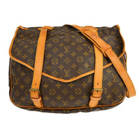 Louis Vuitton Louis Vuitton Saumur Handbag Monogram Canvas Brown Canvas Shoulder Bag Bag (Pre-Loved)