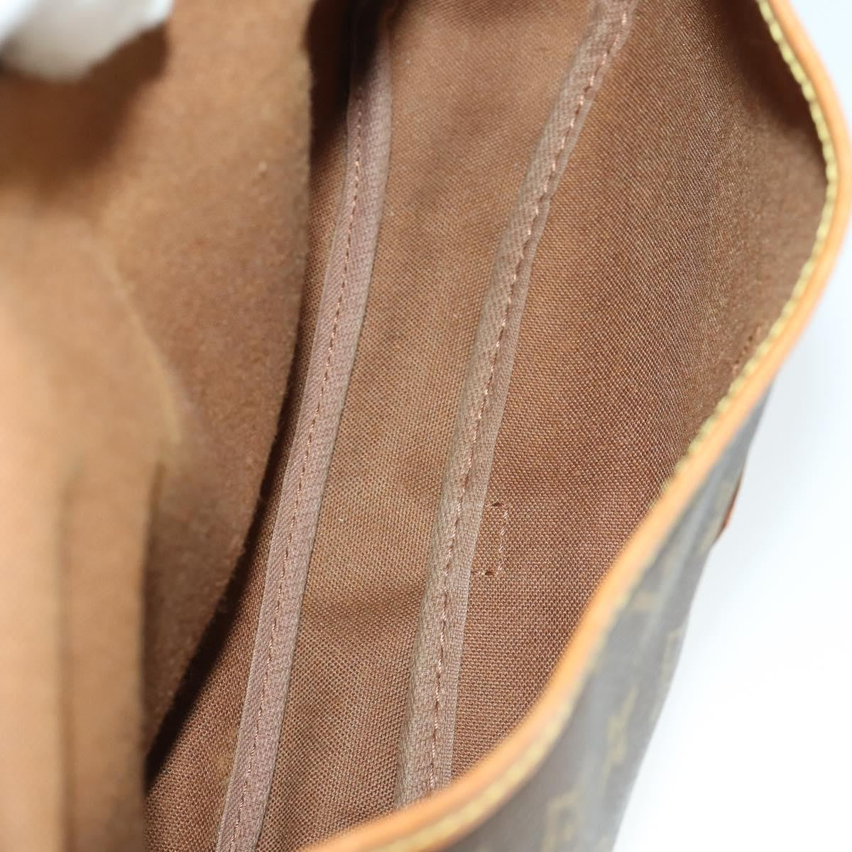 Louis Vuitton Saumur Handbag Monogram Canvas Brown Canvas Shoulder Bag Bag (Pre-Loved)
