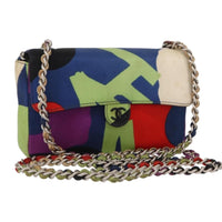 Chanel Vintage Flap Bag Multicolor Canvas Multicolour Canvas Shoulder Bag Bag (Authentic Pre-Loved)