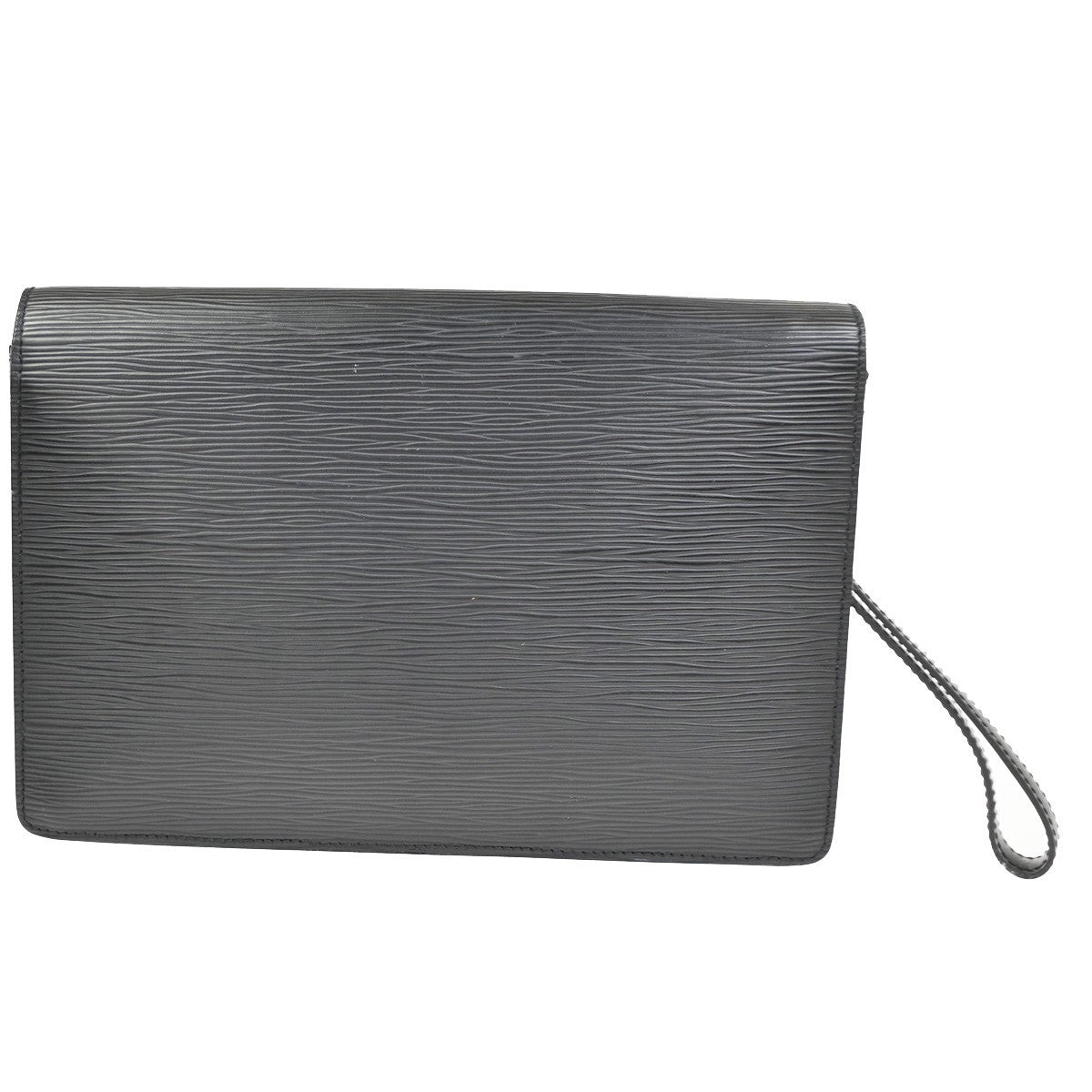 Louis Vuitton Dragonne Pochette Epi Leather Black Leather Clutche & Pouche Bag (Authentic Pre-Loved)