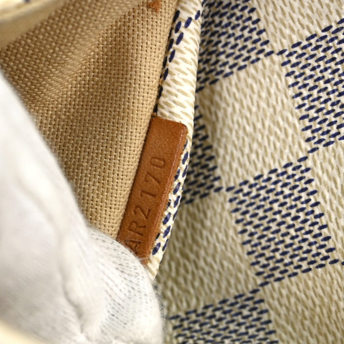 Louis Vuitton Totally Handbag Damier Azur White Canvas Tote Bag Bag (Authentic Pre-Loved)