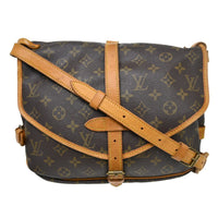 Louis Vuitton Saumur Handbag Monogram Canvas Brown Canvas Shoulder Bag Bag (Authentic Pre-Loved)
