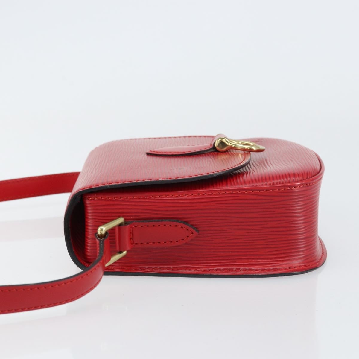 Louis Vuitton Saint Cloud Handbag Epi Leather Red Leather Shoulder Bag Bag (Pre-Loved)