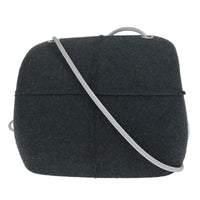Chanel Millennium Shoulder Bag Felt Gray Canvas Shoulder Bag Bag (Pre-Loved)