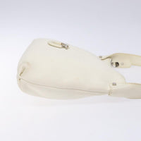 Salvatore Ferragamo Gancini Shoulder Bag Leather White Leather Shoulder Bag Bag (Authentic Pre-Loved)