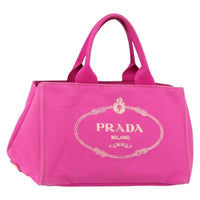Prada Canapa Tote Canvas Pink Canvas Tote Bag Bag (Pre-Loved)