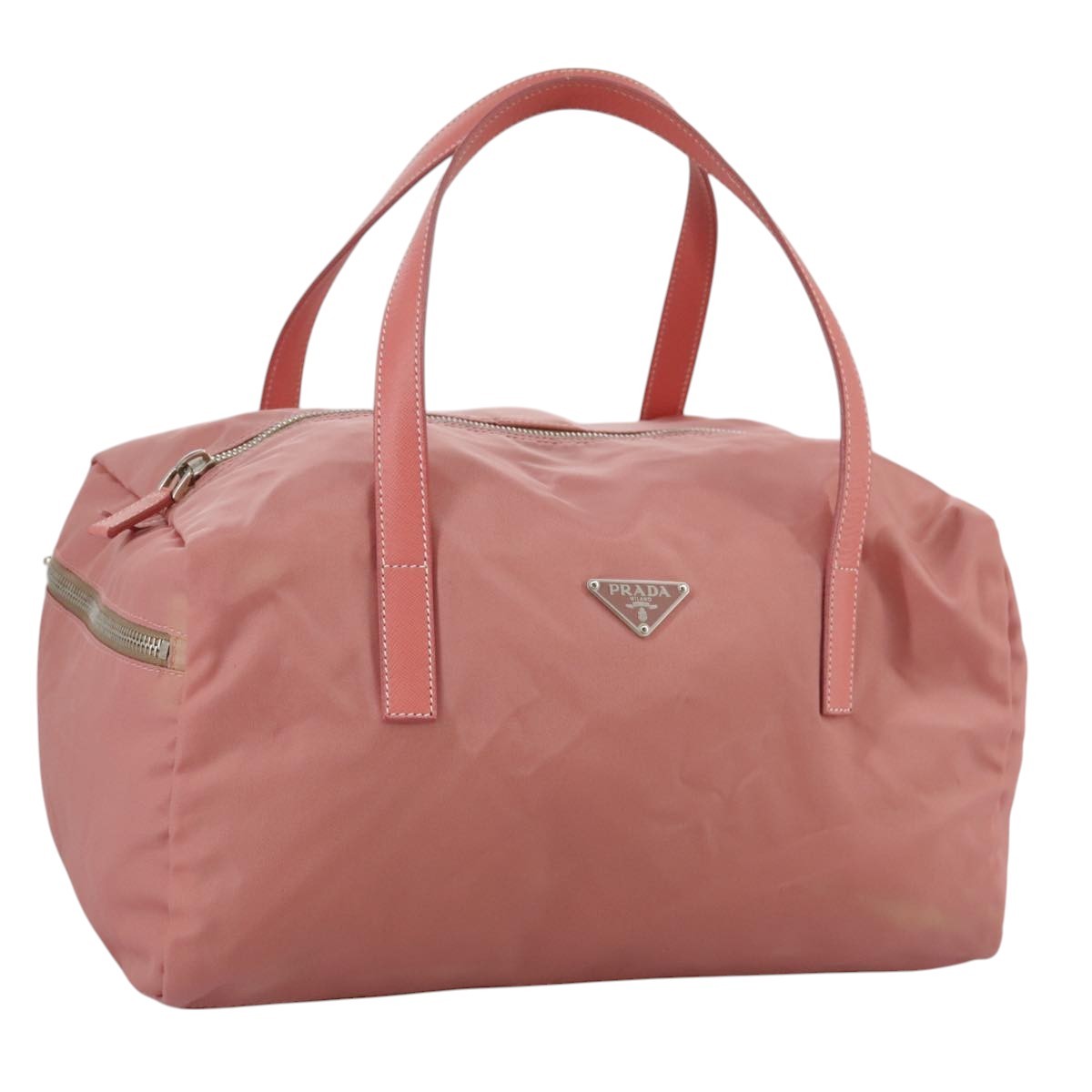 Prada Vintage Boston Bag Nylon Pink Nylon Travel Bag Bag (Pre-Loved)