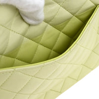 Chanel Timeless - Classic Double Flap Bag Quilted Lambskin Green Leather Shoulder Bag Bag (Authentic Pre-Loved)