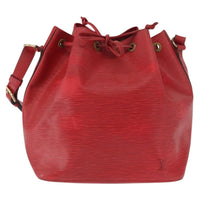 Louis Vuitton Petit Noe Handbag Epi Leather Red Leather Shoulder Bag Bag (Authentic Pre-Loved)