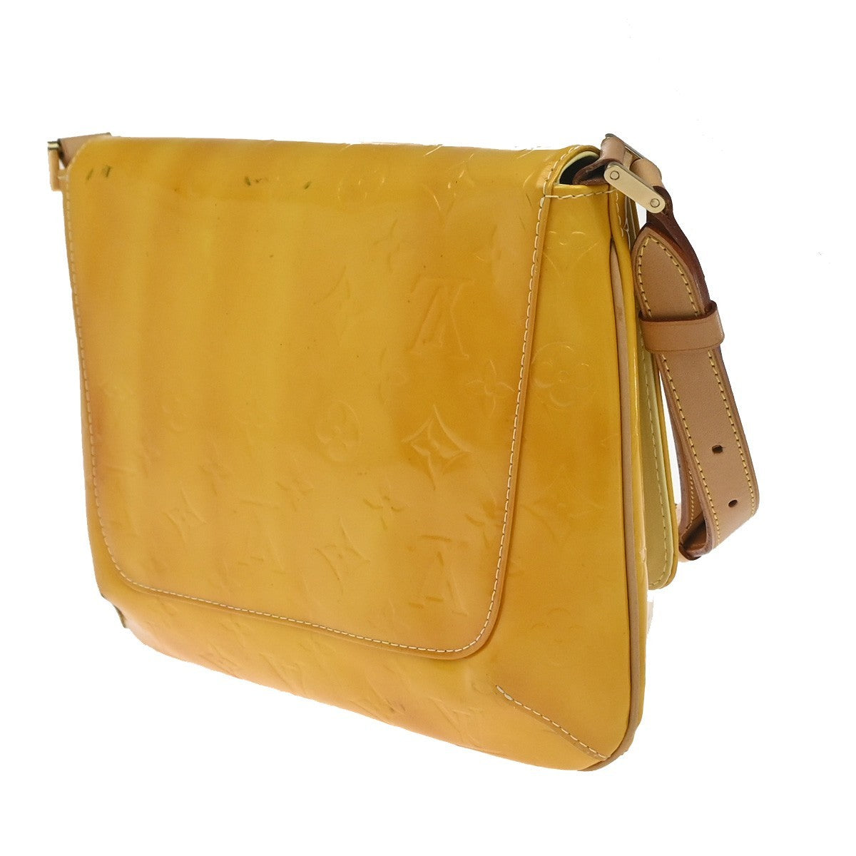 Louis Vuitton Thompson Street Handbag Monogram Vernis Yellow Patent_Leather Shoulder Bag Bag (Pre-Loved)