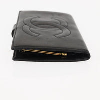 Chanel Timeless Cc French Wallet Leather Black Leather Wallets Accessory (Pre-Loved)