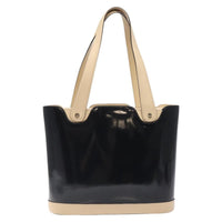 Salvatore Ferragamo Vintage Tote Bag Patent Leather Black Patent_Leather Tote Bag Bag (Authentic Pre-Loved)