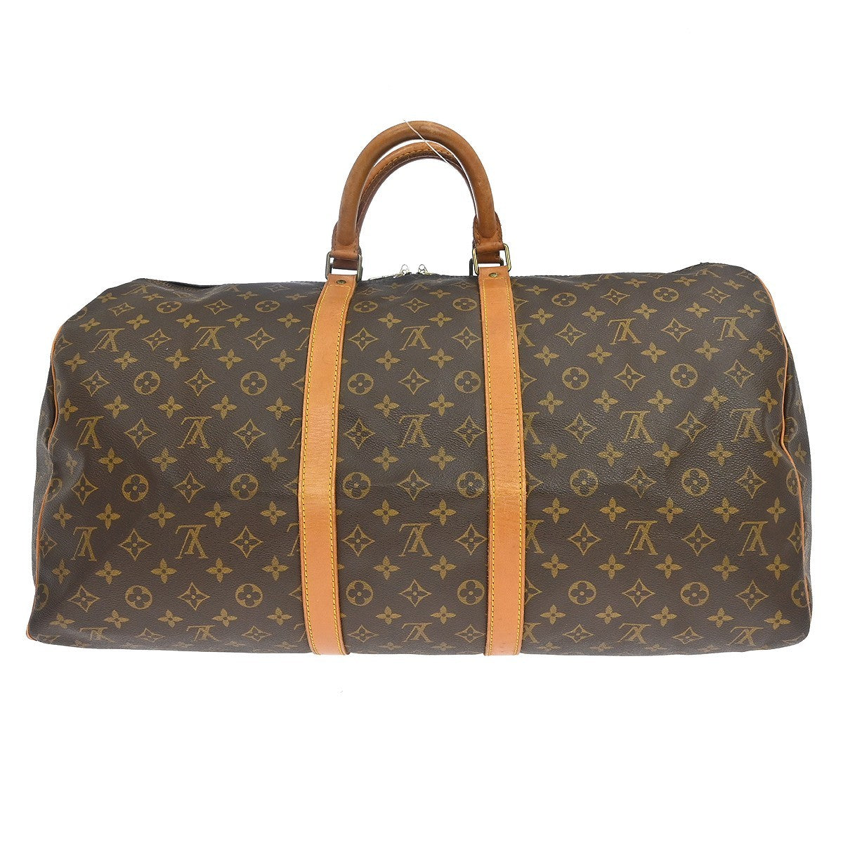 Louis Vuitton Keepall Bag Monogram Canvas Brown Canvas Travel Bag Bag (Authentic Pre-Loved)