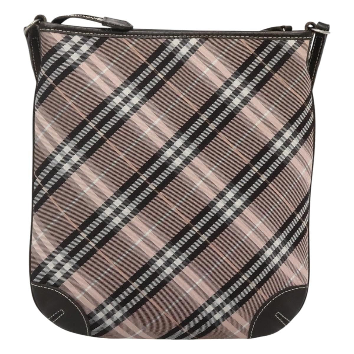 Burberry Nova Check Blue Label Canvas Pink Canvas Shoulder Bag Bag (Authentic Pre-Loved)