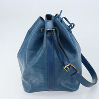 Louis Vuitton Petit Noe Handbag Epi Leather Blue Leather Shoulder Bag Bag (Authentic Pre-Loved)