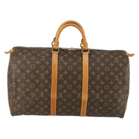 Louis Vuitton Keepall Bag Monogram Canvas Brown Canvas Travel Bag Bag (Pre-Loved)