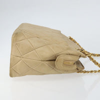 Chanel Vintage Camera Bag Quilted Leather Beige Leather Shoulder Bag Bag (Authentic Pre-Loved)