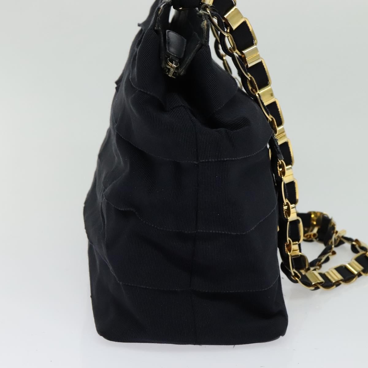 Salvatore Ferragamo Vala Shoulder Bag Canvas Navy Canvas Shoulder Bag Bag (Authentic Pre-Loved)