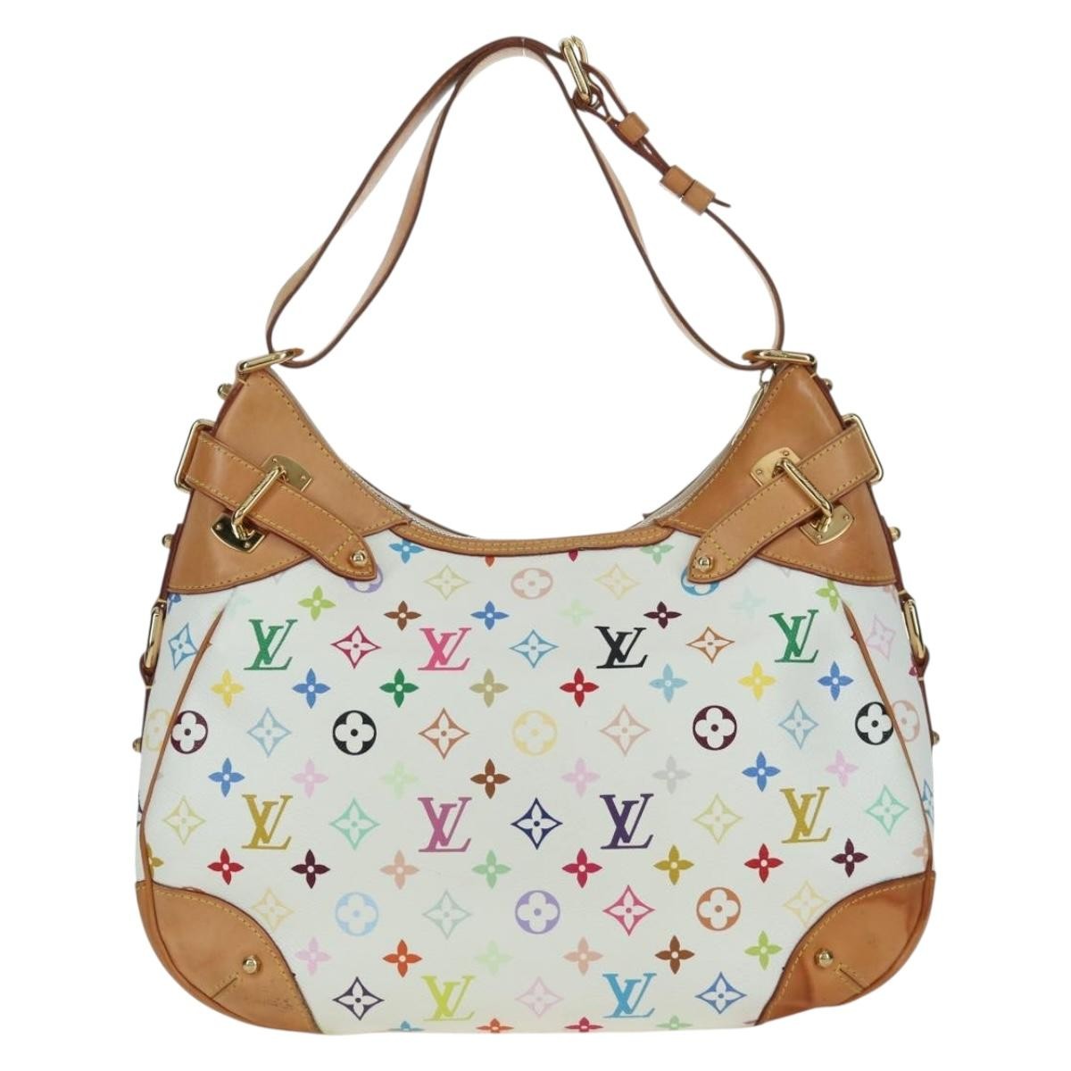 Louis Vuitton Greta Handbag Monogram Multicolor White Canvas Shoulder Bag Bag (Pre-Loved)