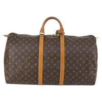 Louis Vuitton Keepall Bag Monogram Canvas Brown Canvas Travel Bag Bag (Authentic Pre-Loved)