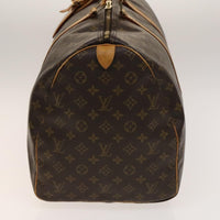 Louis Vuitton Keepall Bag Monogram Canvas Brown Canvas Travel Bag Bag (Pre-Loved)