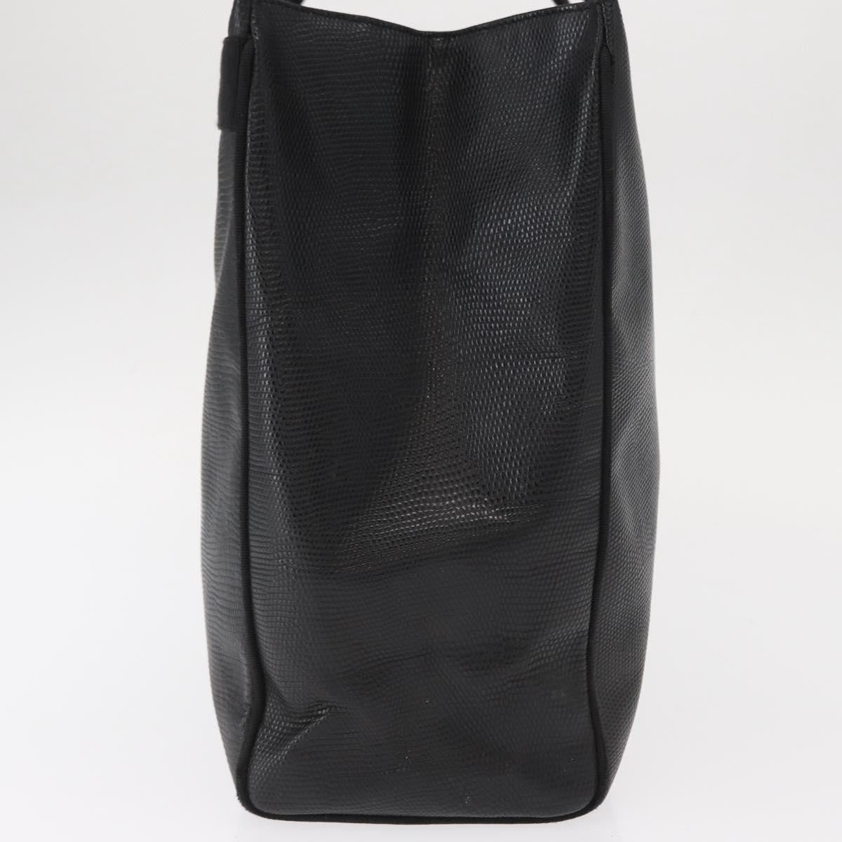 Salvatore Ferragamo Vala Tote Leather Black Leather Tote Bag Bag (Authentic Pre-Loved)