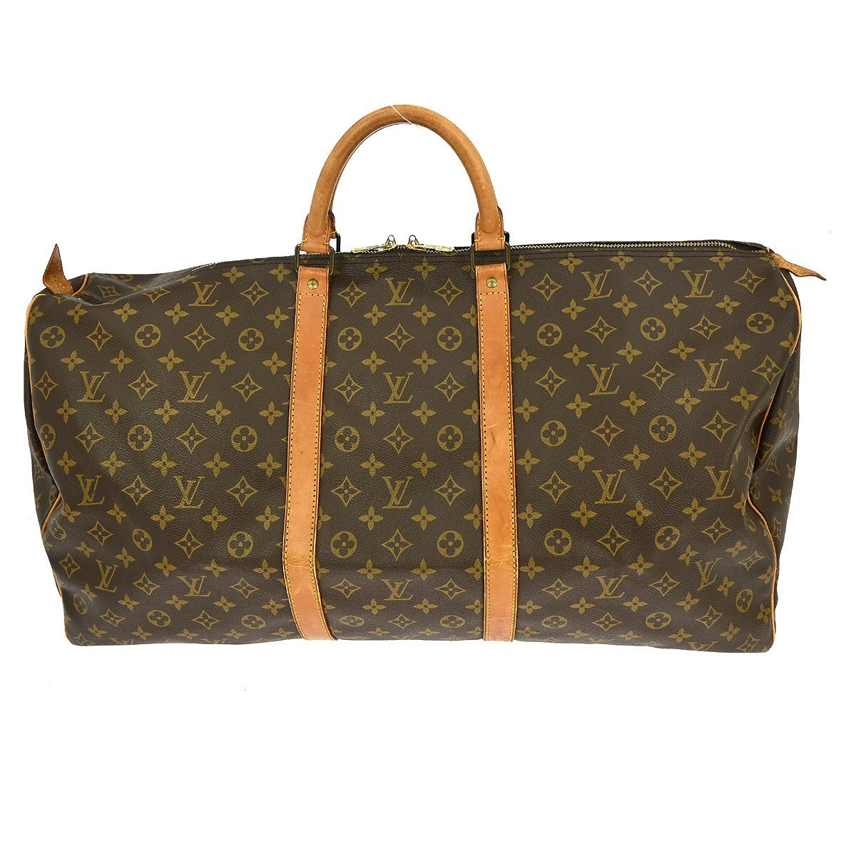 Louis Vuitton Keepall Bag Monogram Canvas Brown Canvas Travel Bag Bag (Pre-Loved)