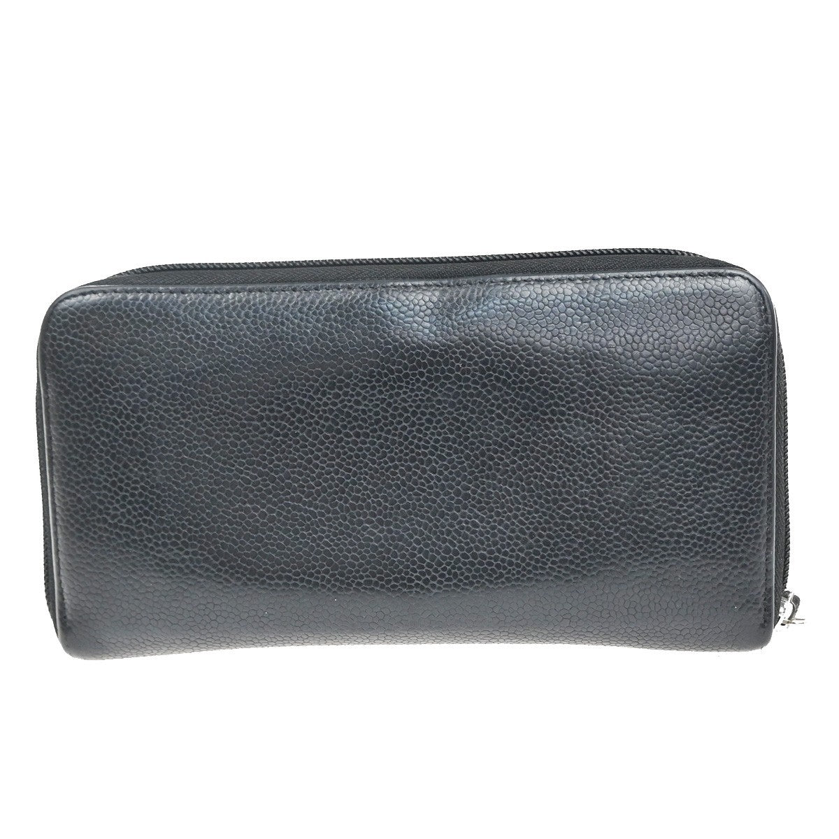 Chanel Cc Zip Around Wallet Leather Black Leather Wallets Accessory (Authentic Pre-Loved)