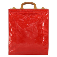 Louis Vuitton Stanton Handbag Monogram Vernis Red Patent_Leather Tote Bag Bag (Pre-Loved)