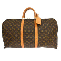 Louis Vuitton Keepall Bag Monogram Canvas Brown Canvas Travel Bag Bag (Pre-Loved)