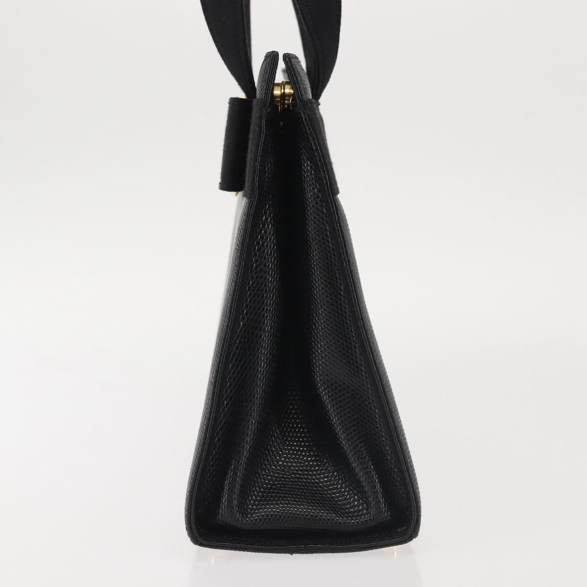 Salvatore Ferragamo Convertible Vara Bow Tote Leather Black Leather Bag (Authentic Pre-Loved)