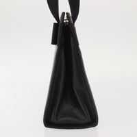 Salvatore Ferragamo Convertible Vara Bow Tote Leather Black Leather Bag (Authentic Pre-Loved)