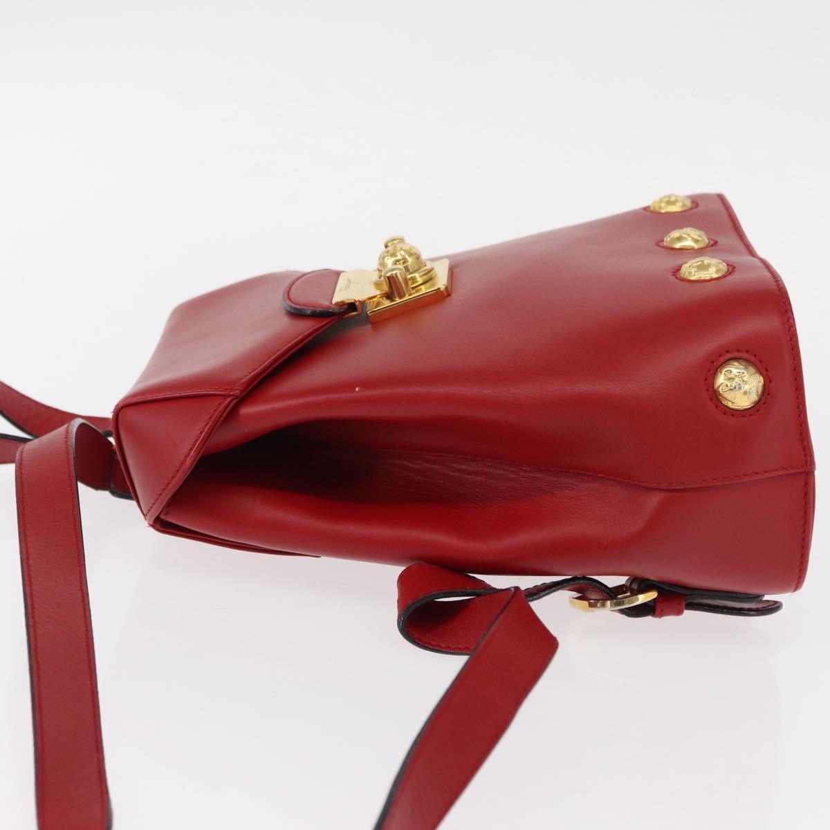 Salvatore Ferragamo Vintage Backpack Leather Red Leather Backpack Bag (Authentic Pre-Loved)