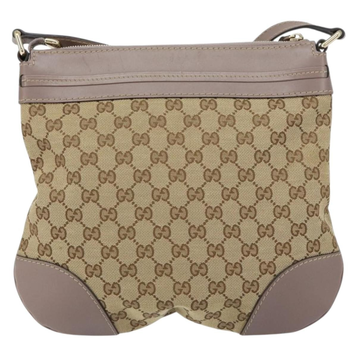 Gucci Mayfair Messenger Bag Gg Canvas And Leather Beige Canvas Shoulder Bag Bag (Pre-Loved)