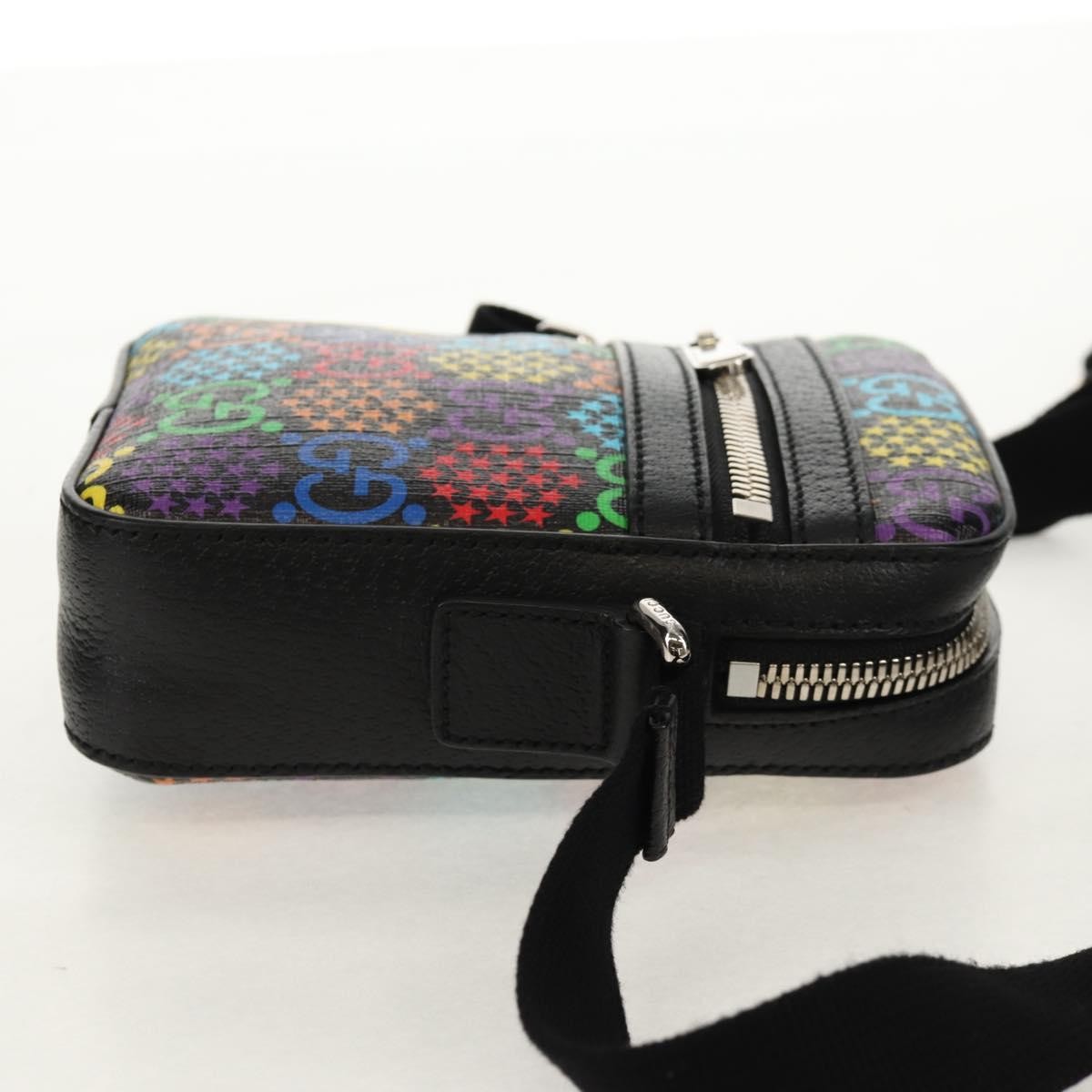 Gucci Front Zip Messenger Bag Psychedelic Print Gg Coated Canvas Multicolour Canvas Shoulder Bag Bag (Authentic Pre-Loved)