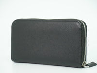 Prada Saffiano Wallet Leather Black Leather Wallets Accessory (Authentic Pre-Loved)