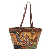 Salvatore Ferragamo Flower Tote Canvas Multicolour Pvc Tote Bag Bag (Authentic Pre-Loved)