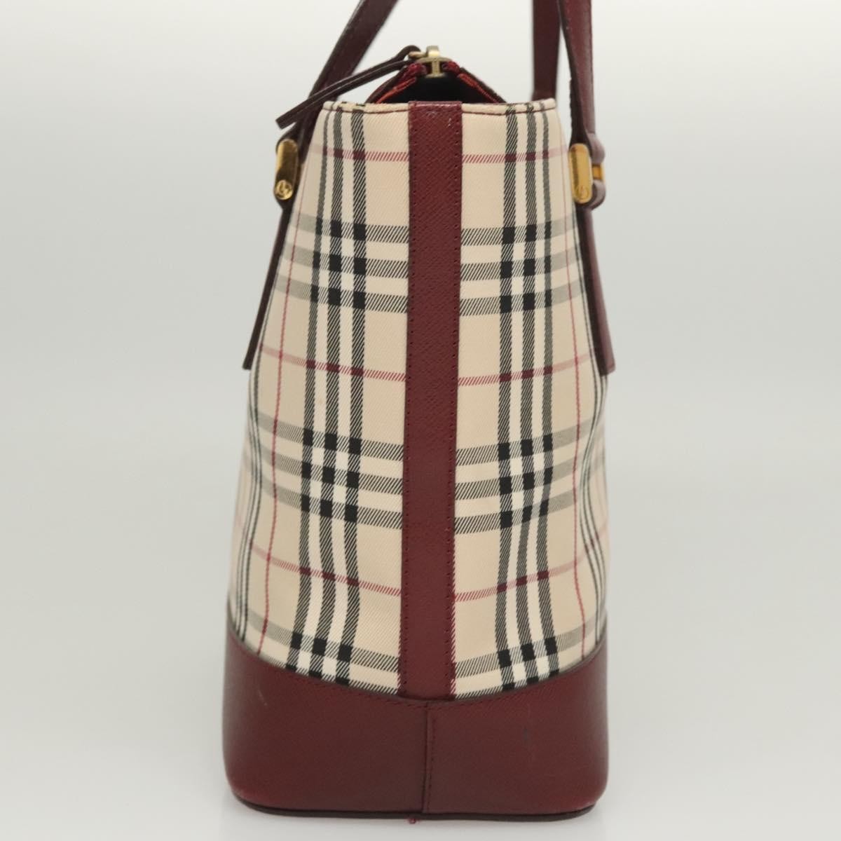 Burberry Nova Check Handbag Nova Check Canvas And Leather Beige Canvas Handbag (Authentic Pre-Loved)