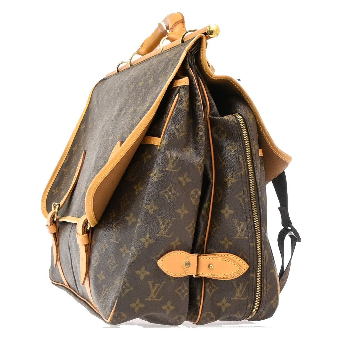 Louis Vuitton Louis Vuitton Sac Chasse Hunting Bag Monogram Canvas Brown Canvas Travel Bag Bag (Authentic Pre-Loved)