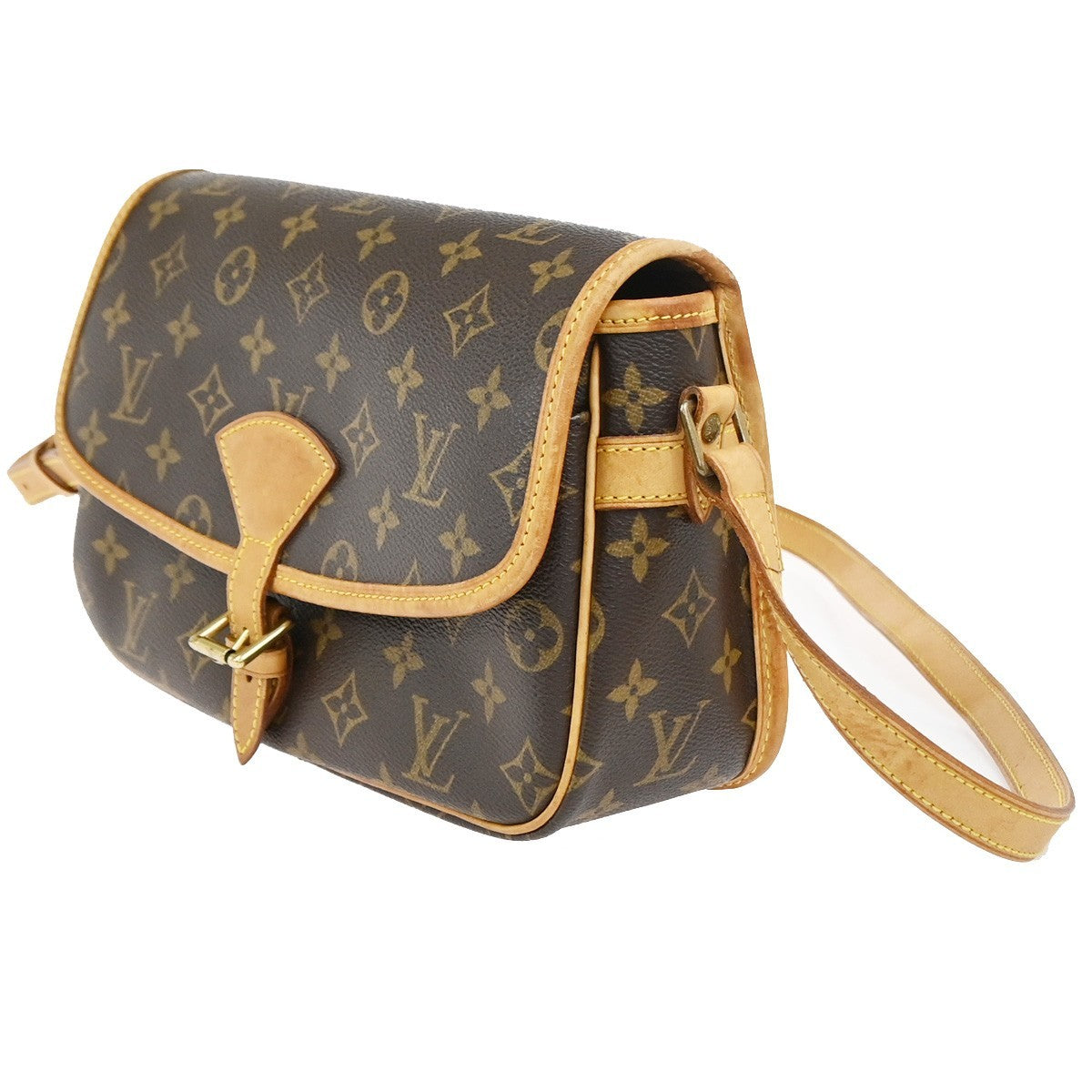 Louis Vuitton Sologne Handbag Monogram Canvas Brown Canvas Shoulder Bag Bag (Pre-Loved)