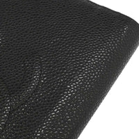 Chanel Chanel V Stitch Chevron Long Bifold Wallet Pink Chevron Black Calfskin Wallets Accessory (Authentic Pre-Loved)