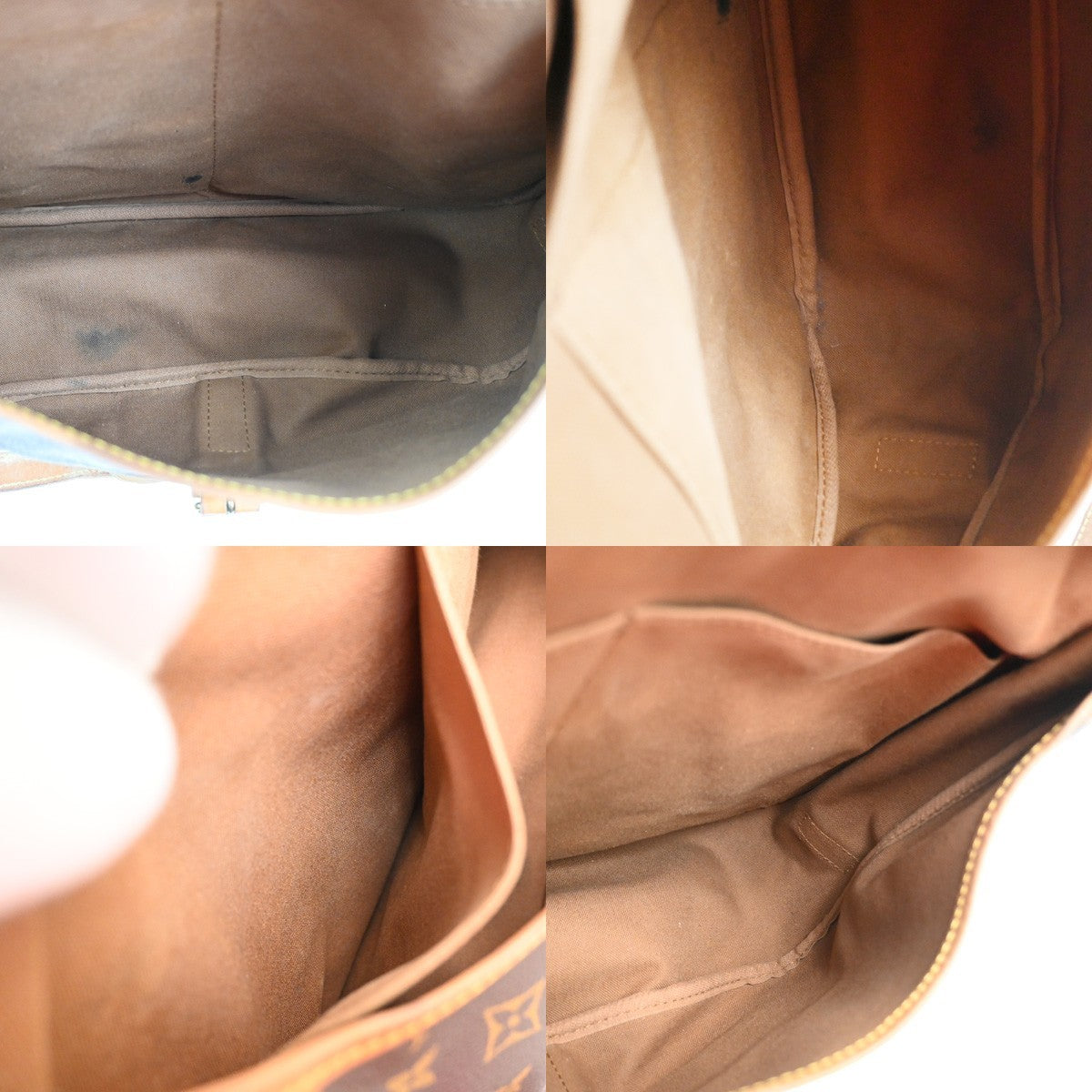 Louis Vuitton Louis Vuitton Saumur Handbag Monogram Canvas Brown Leather Shoulder Bag Bag (Pre-Loved)