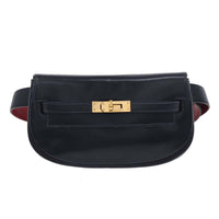 Hermes Kelly Moove Bag Swift Navy Leather Clutche & Pouche Bag (Authentic Pre-Loved)