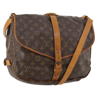 Louis Vuitton Saumur Handbag Monogram Canvas Brown Canvas Shoulder Bag Bag (Authentic Pre-Loved)