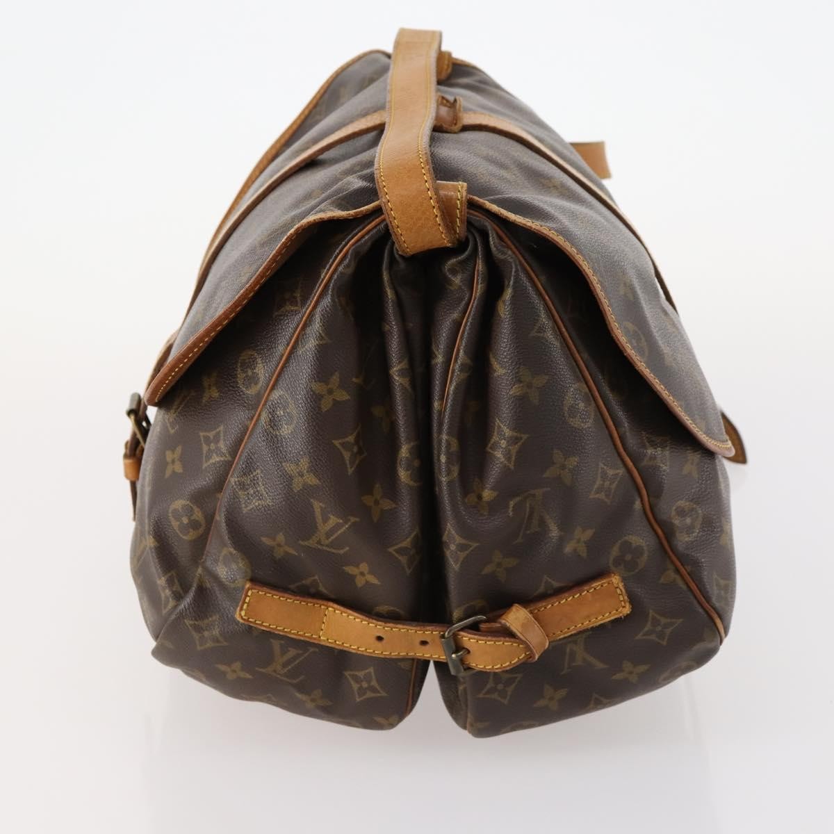 Louis Vuitton Saumur Handbag Monogram Canvas Brown Canvas Shoulder Bag Bag (Authentic Pre-Loved)