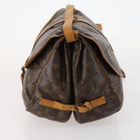 Louis Vuitton Saumur Handbag Monogram Canvas Brown Canvas Shoulder Bag Bag (Authentic Pre-Loved)