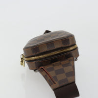 Louis Vuitton Geronimos Waist Bag Damier Brown Canvas Shoulder Bag Bag (Authentic Pre-Loved)