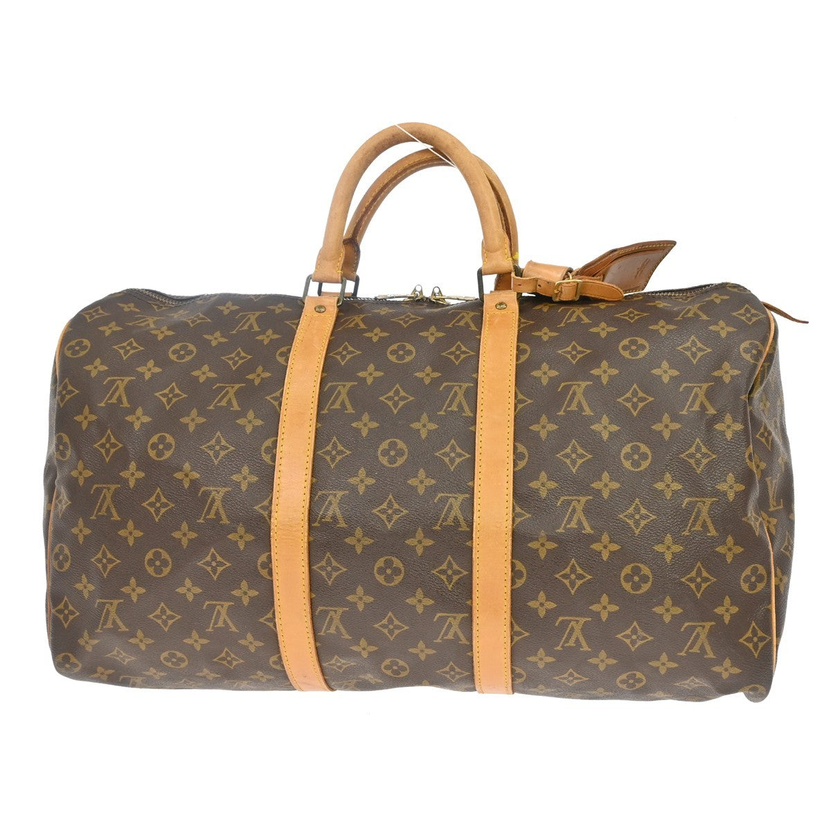 Louis Vuitton Keepall Bag Monogram Canvas Brown Canvas Travel Bag Bag (Authentic Pre-Loved)